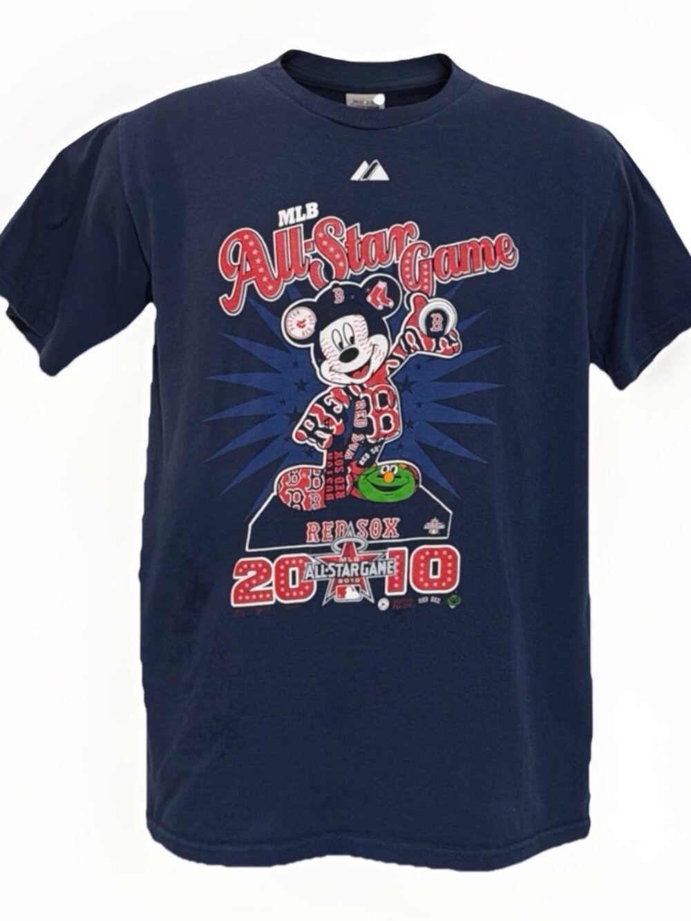 Disney Mickey Mouse Boston Red Sox MLB All Star Game 2010 Majestic T Shirt